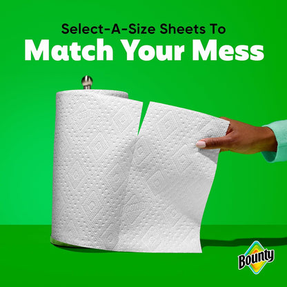 Bounty Select-A-Size Paper Towels - White Mega Rolls for Superior Absorbency | 2 Rolls = 8 Regular Rolls
