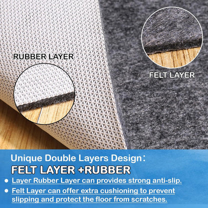 Skiennix Non-Slip Rug Pad - 100% Waterproof & Durable 5 x 7 ft for All Floors | Secure & Safe