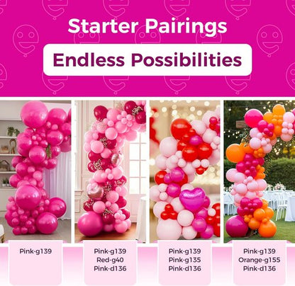 Bezente Hot Pink Giant Balloons - 36 Inch Jumbo Latex Balloons for Weddings, Parties & Events