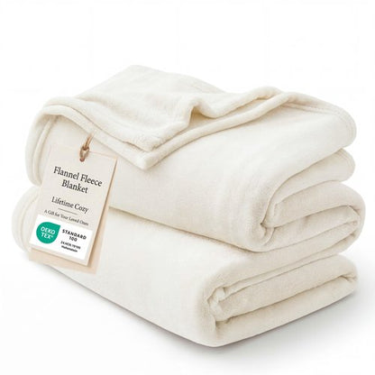 Bedsure GentleSoft Fleece Bed Blankets Full Size Cream - Soft Lightweight Plush Fuzzy Cozy Luxury Blanket Microfiber, 84x90 inches
