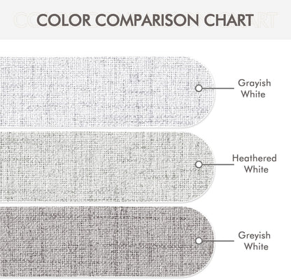 MIULEE Blackout Curtains - 100% Thermal Insulated Linen Textured Drapes | Heathered White, 52 x 63 Inch (2 Panels)