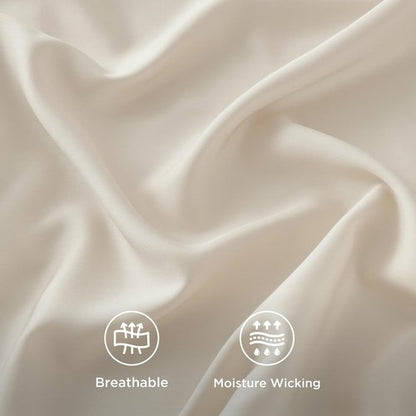 Bedsure Cooling California King Sheet Set - Breathable & Soft Rayon from Bamboo, Deep Pocket, Light Beige
