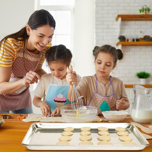 Kitchenatics Baking Sheet Pans - Commercial Quality Nonstick Aluminum for Roasting & Baking | Set of 2, 10.6 x 15.6 IN