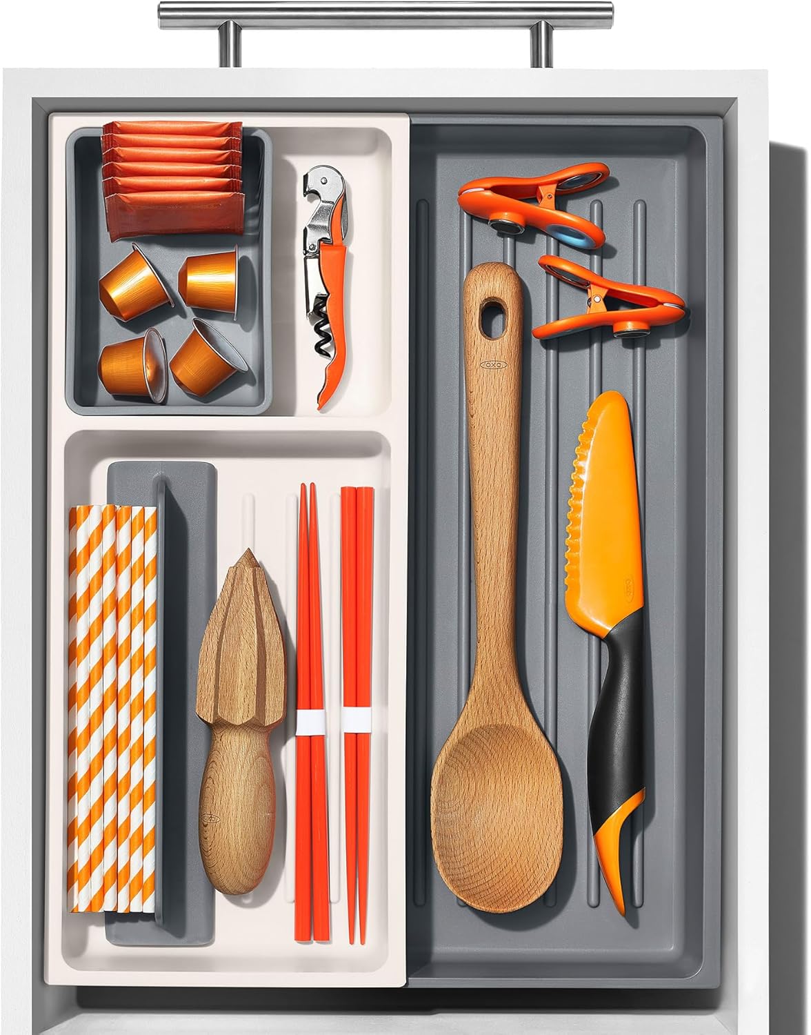 OXO Good Grips Kitchen Tool Drawer Organizer - Expandable Design for Optimal Storage