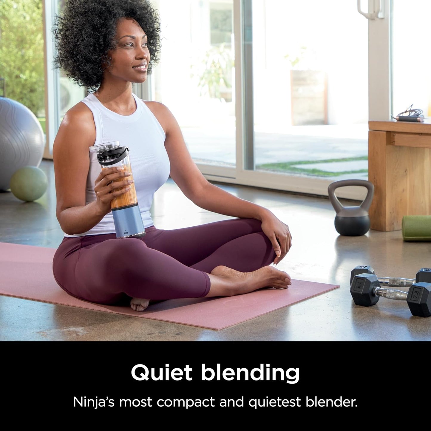 Ninja Blast Portable Blender - Cordless 18oz Personal Blender for Smoothies & Shakes | BPA-Free, USB-C Rechargeable, Metallic Blue