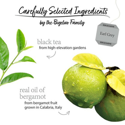 Bigelow Tea Earl Grey Black Tea - Kosher Certified, 20 Bags, 1.18 Ounces (Pack of 6)
