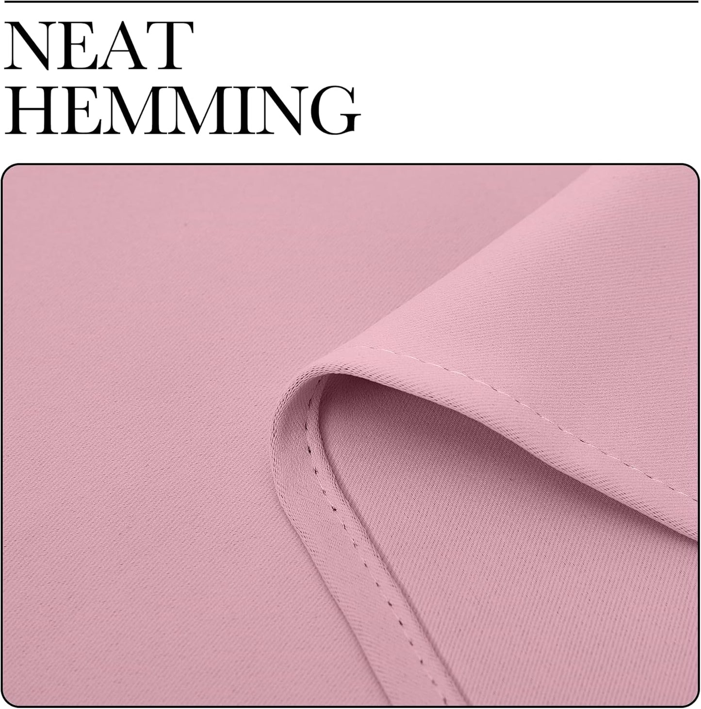 NICETOWN Crystal Pink Blackout Curtains - 120" Long, 55" Wide | Sound Reducing & Heat Blocking Panels (2 Pieces)