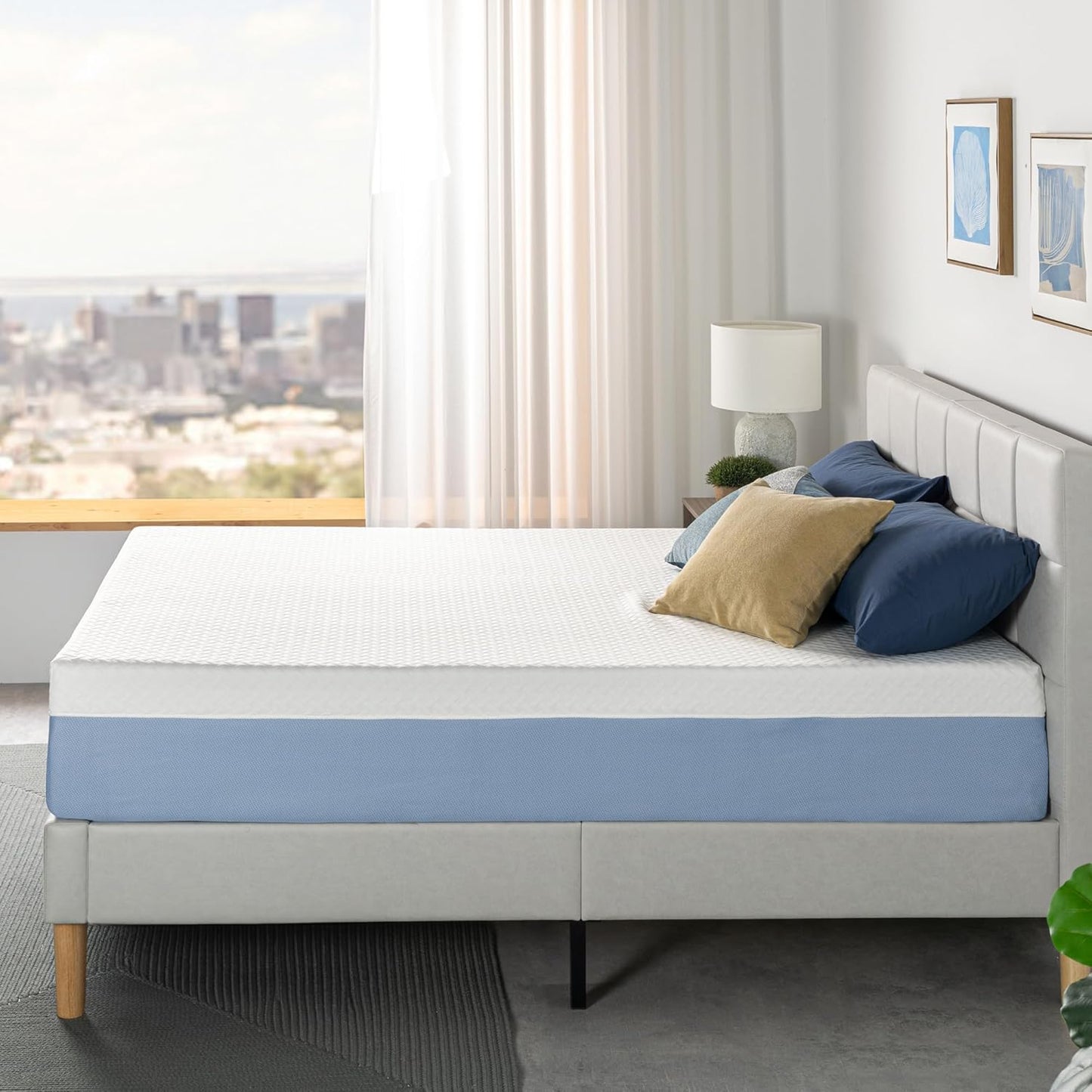 Zinus 12 Inch King Cooling Memory Foam Mattress - Fiberglass Free, Medium Feel, Breathable Design
