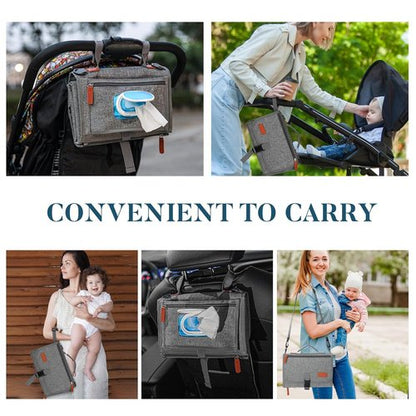 EXLIFBAG Portable Changing Pad - Waterproof Travel Diaper Mat for Newborns | Includes Shoulder Strap
