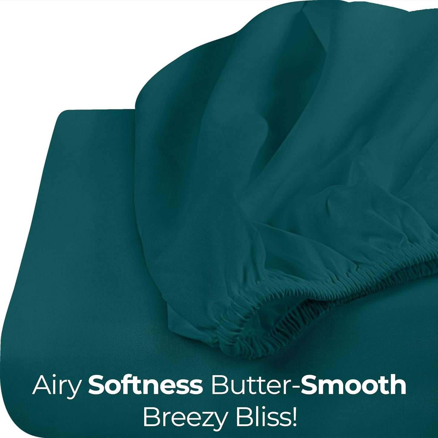 Utopia Bedding King Fitted Sheet - Deep Pocket Soft Microfiber - Fade Resistant & Easy Care - Teal