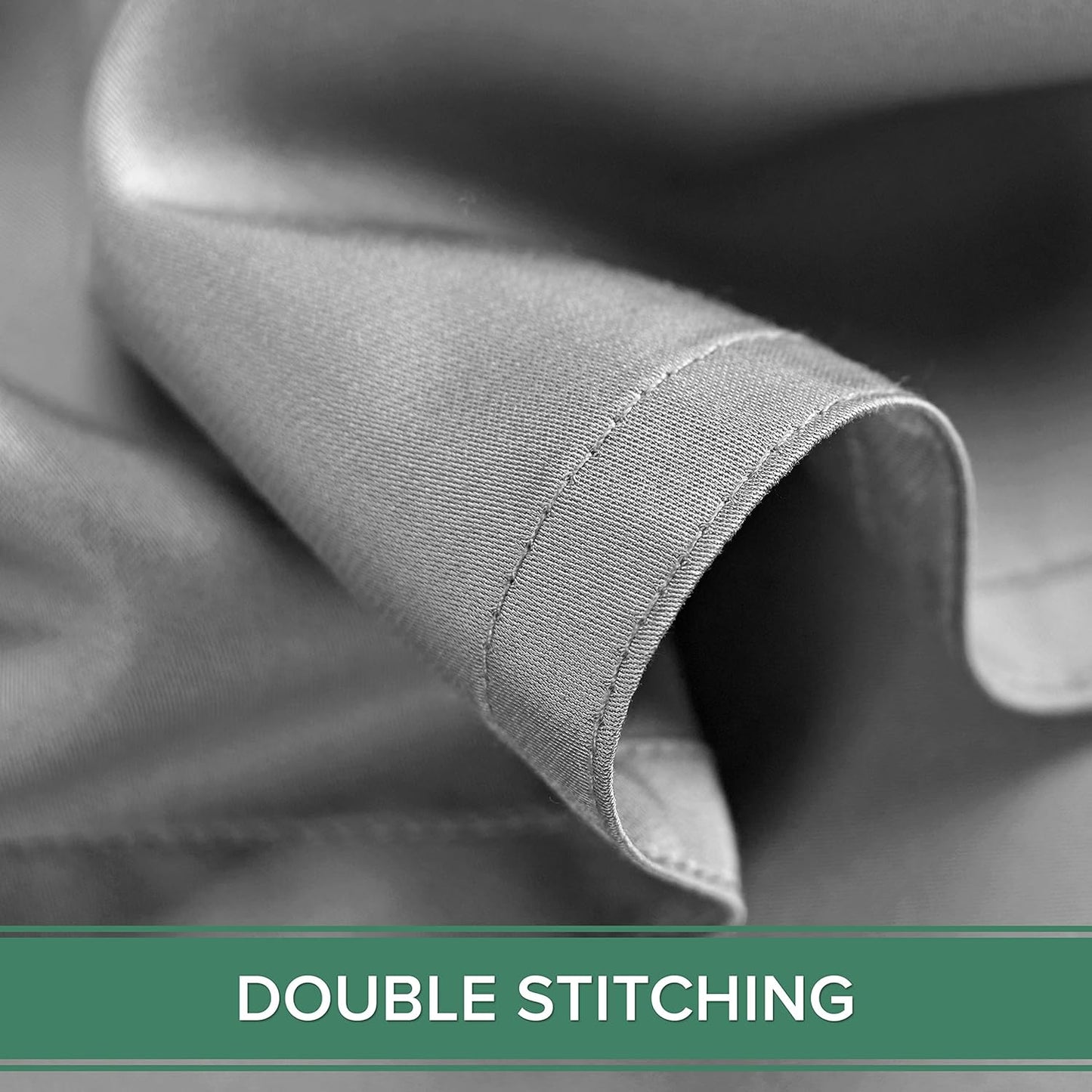 Pure Bamboo King Sheets - Luxuriously Soft & Cooling 100% Organic Viscose Bed Sheet Set | Stone Grey, Double Stitching