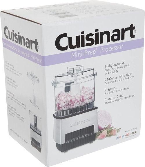 Cuisinart Mini PREP Food Processor - 2.63 Cup Capacity | Sleek Silver Design for Effortless Meal Prep