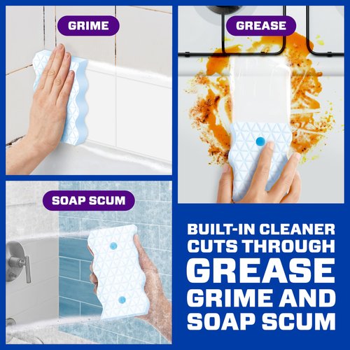 Mr. Clean Magic Eraser Foaming Sponge, All Purpose Cleaner, Dawn Cleaning Power, Wall Cleaner, Sneaker Cleaner, Oven Cleaner, Kitchen, Bathroom, Shower Cleaning Supplies, Scrubber, Ultra Foamy, 5ct