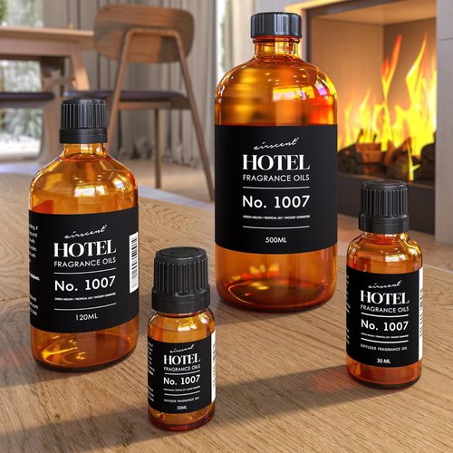 AirScent Hotel Diffuser Oil No. 1007 - Green Melon, Tropical Lily & Oakmoss - Premium Fragrance for Ultrasonic Diffusers | 10 mL Bottle