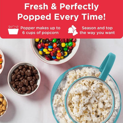 Ecolution Microwave Popcorn Popper - Patented 3-in-1 Lid, BPA-Free, 1.5-Quart, Teal