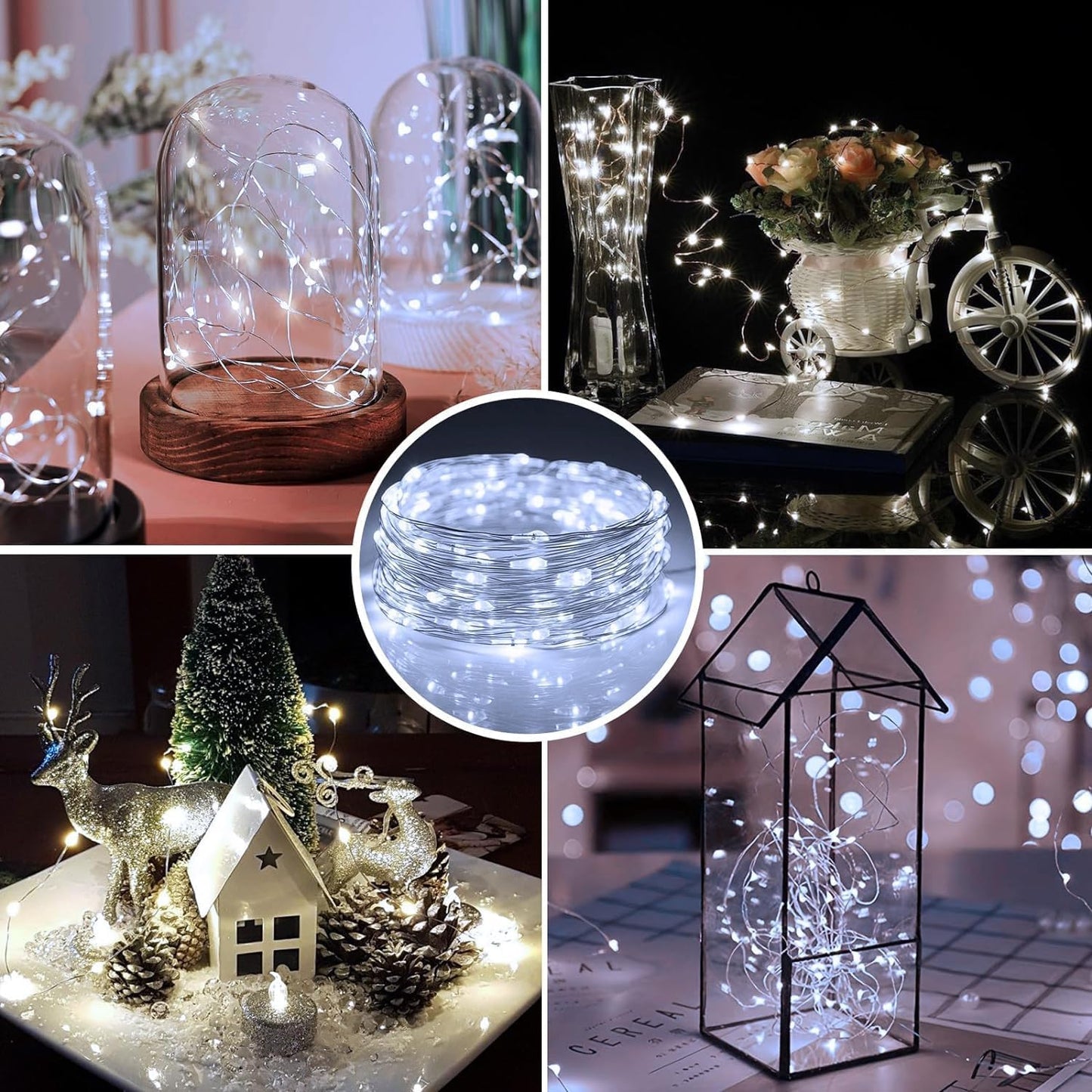Skiennix 20 Pack Fairy Lights - Battery Operated 7ft Mini String Lights for Wedding & Party Decor | Warm White & Cool White