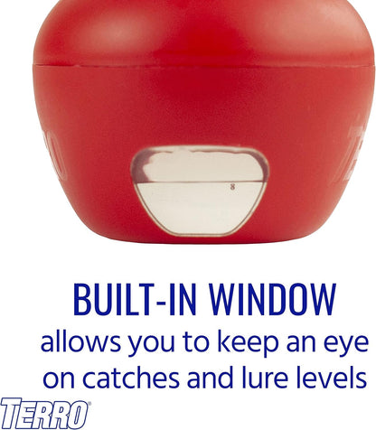 Terro T2502 Indoor Fruit Fly Trap - Ready-to-Use with Built-In Window | 2 Traps + 90-Day Lure Supply