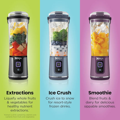Ninja Blast Portable Blender - Cordless 18oz Personal Blender for Smoothies & Shakes | BPA-Free, Leakproof, USB-C Rechargeable, Denim Blue