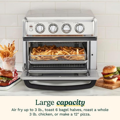 Cuisinart Air Fryer Toaster Oven - 1800W 8-in-1 Multi-Function with Grill & Large Capacity - Black SS