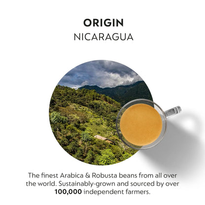 Nespresso Nicaragua Master Origin Coffee Capsules - Medium Roast, 50 Count Pods for Rich Flavor