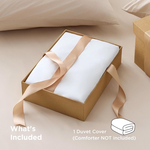 Bedsure Duvet Cover Oversized King Size - Only Includes 1 Duvet Cover (120"x98"), Hotel Luxury Soft Double Brushed All Season Bedding for Kids & Adults, Zipper Closure, NO Comforter, White