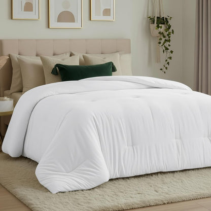 Utopia Bedding Comforters King Size, All Season Duvet Insert, Down Alternative King Comforter with Corner Tabs, Machine Washable Bed Comforter 90 x 102 Inches (White)