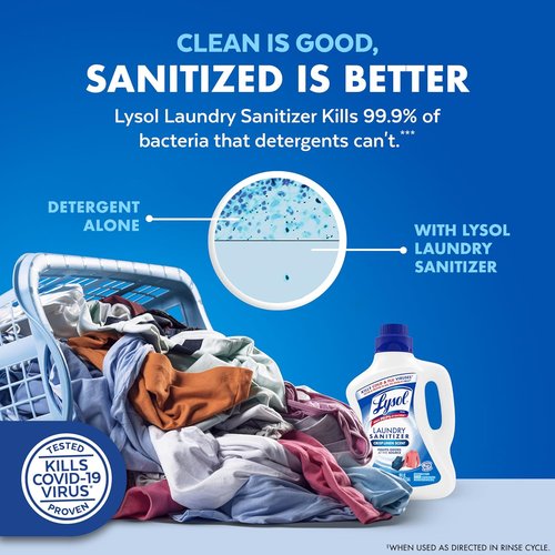 Lysol Laundry Sanitizer - Bacteria Odor Eliminator Detergent Additive | Crisp Linen, 90oz