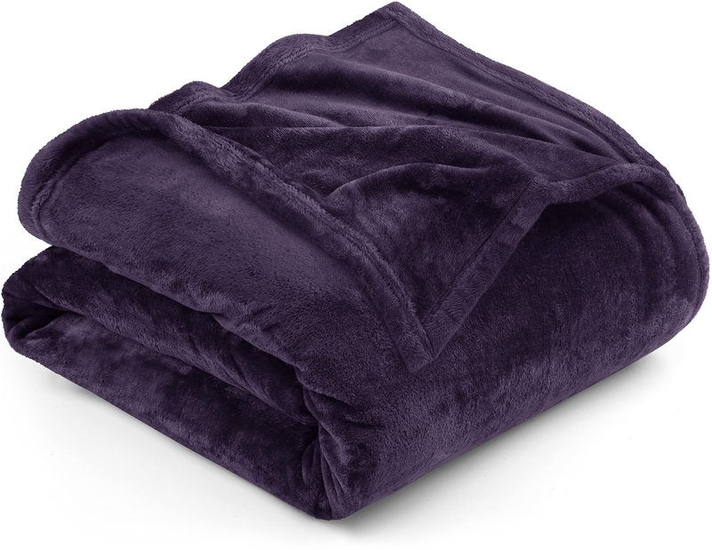 Utopia Bedding Fleece Blanket Full Size Purple 300GSM Luxury Fuzzy Soft Anti-Static Microfiber Bed Blanket (90x84 Inch)