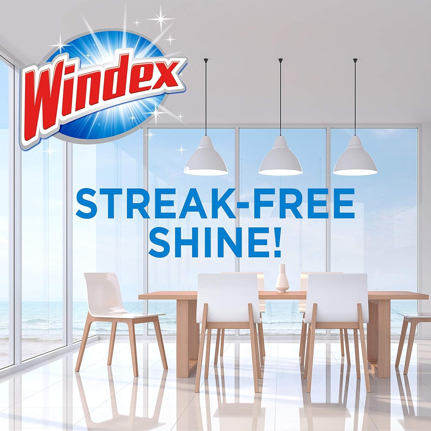 Windex Glass Cleaning Wipes - Ammonia-Free, Pre-Moistened for Streak-Free Shine | 25 Count, Crystal Rain Scent