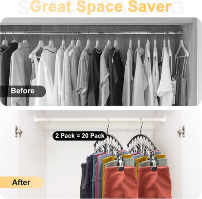 Metal Legging Organizer & Space-Saving Hat Rack | Holds 20 Leggings & 40 Caps for Ultimate Storage