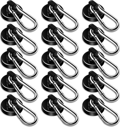 DIYMAG Magnetic Hooks - 70LBS Heavy Duty Neodymium Hooks for Home & Office | 15-Pack