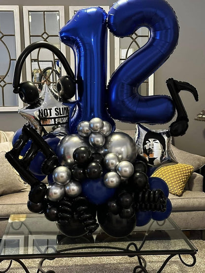 Number 5 Balloon by Night Blue - 40 Inch Giant Foil Balloon for 5th Birthday Party Decorations