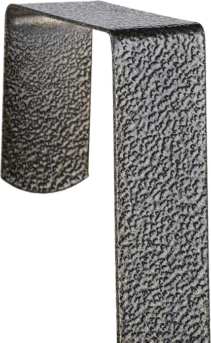 Sattiyrch 12" Wreath Hanger - Durable Steel Over The Door Hook in Textured Bronze (2-Pack)