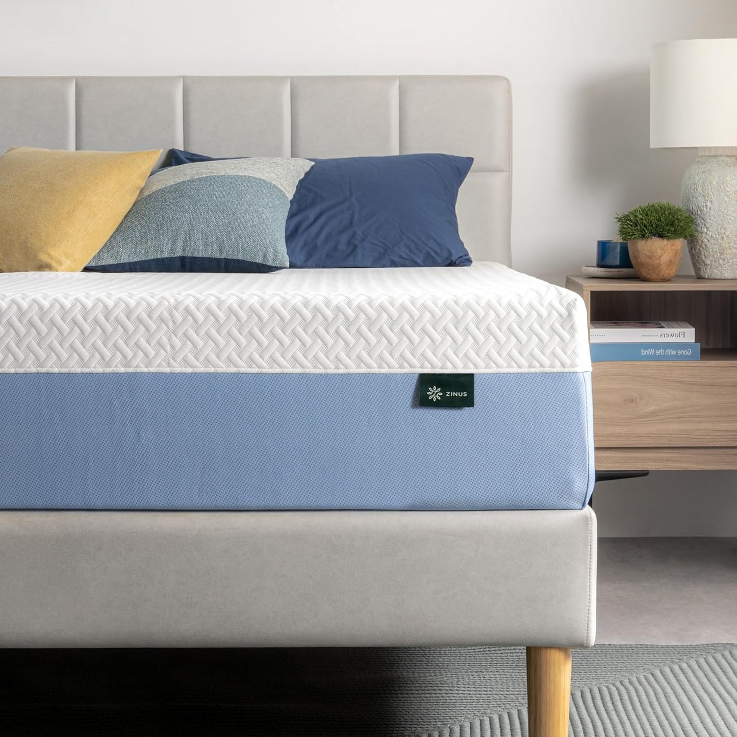 Zinus 12 Inch Full Memory Foam Mattress - Cooling Comfort, Medium Feel, Fiberglass Free, Safe Materials