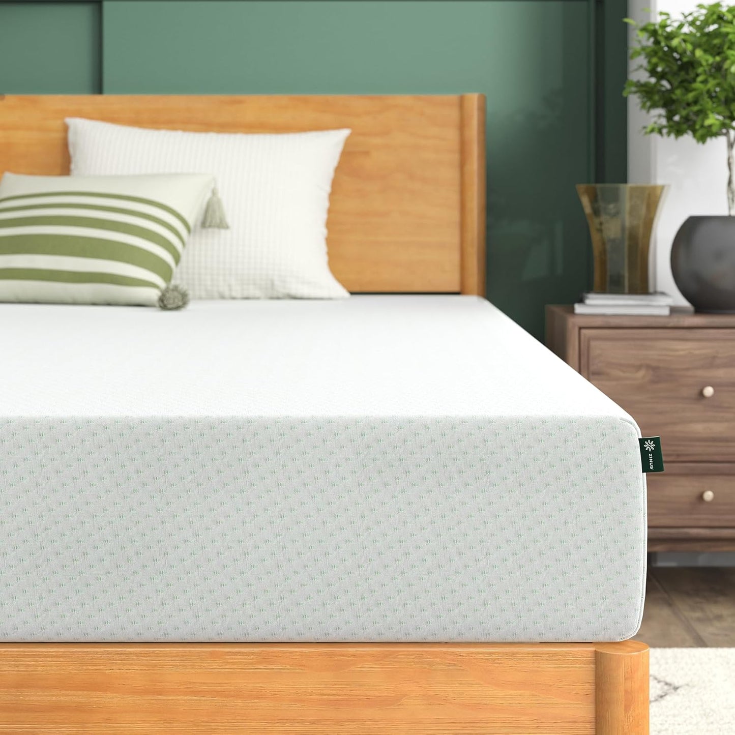 Zinus 8 Inch Green Tea Memory Foam Mattress - Short Queen | Fiberglass Free & CertiPUR-US Certified