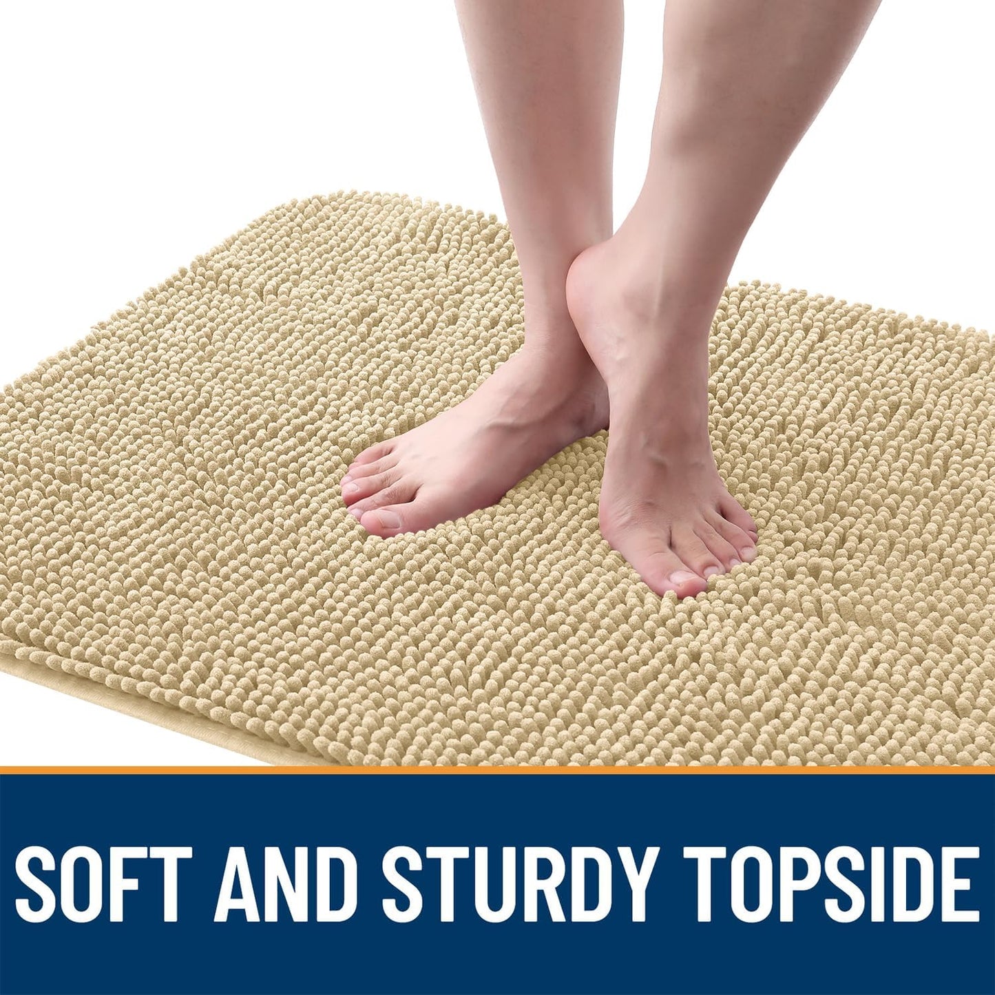 OLANLY Dog Door Mat - Absorbent Non-Slip Chenille Mat for Muddy Paws | 34x21 Inches, Quick Dry, Indoor Use