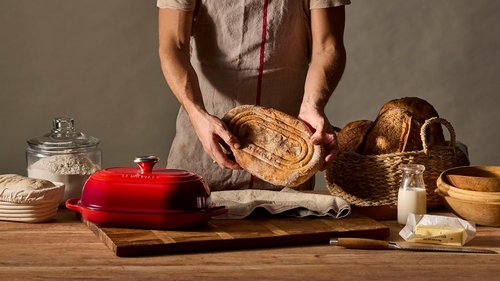 Le Creuset Enameled Cast Iron Oval Bread Oven - 11.5 Inch | Sea Salt Finish for Perfect Baking