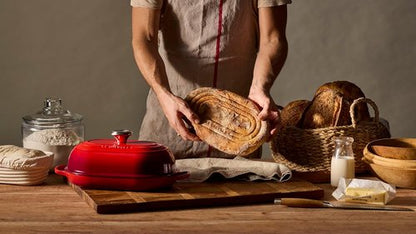 Le Creuset Enameled Cast Iron Oval Bread Oven - 11.5 Inch | Sea Salt Finish for Perfect Baking