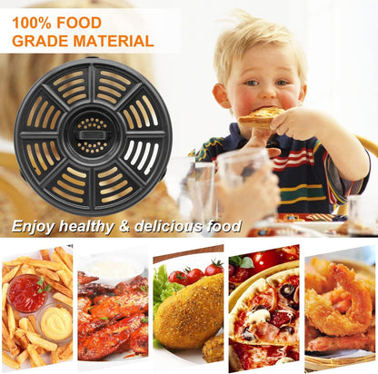 Ninja Air Fryer Accessories - 8.2'' Round Food Grade Grill Pan & Crisper Plate - Dishwasher Safe