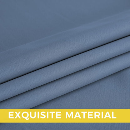 NICETOWN Energy Saving Stone Blue Drapes - Grommet Top Thermal Insulated Shades, 1 Pair, W52 x L95