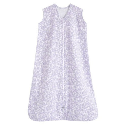HALO SleepSack, 100% Cotton Wearable Blanket, Swaddle Transition Sleeping Bag, TOG 0.5, Aster Flowers-purple, Medium, 6-12 Months