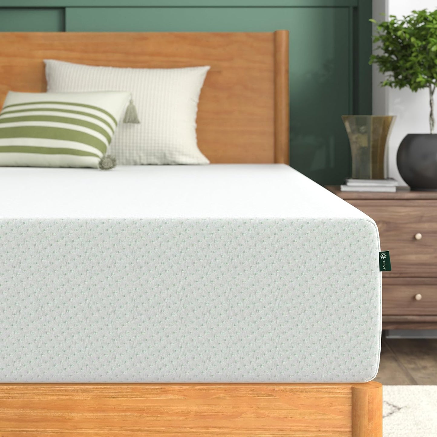Zinus Memory Foam Mattress - 10 Inch Green Tea Comfort | Full Size, White