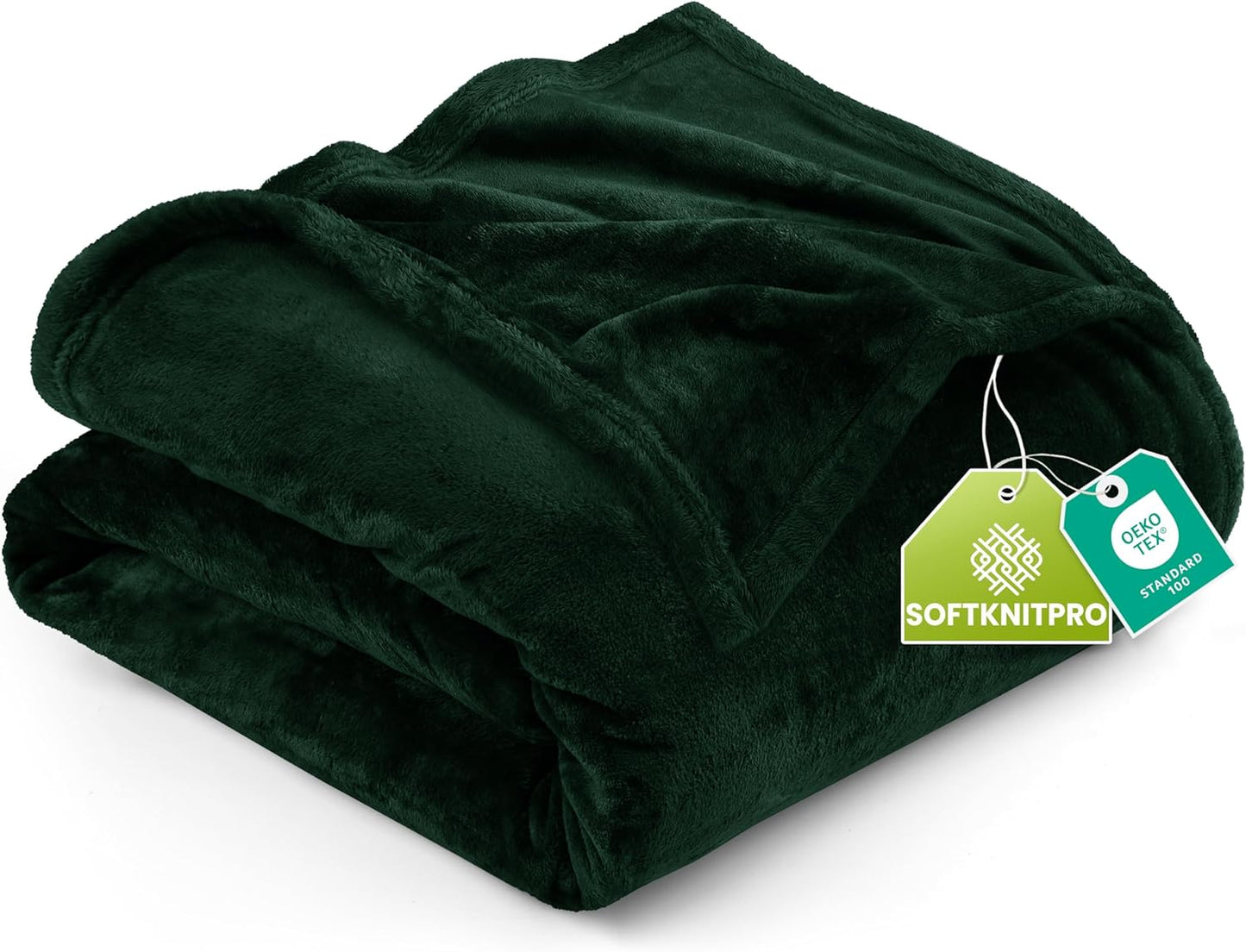 Utopia Bedding Fleece Blanket - King Size Luxury Forest Green Microfiber | Soft, Anti-Static, 300GSM (90x102 Inch)