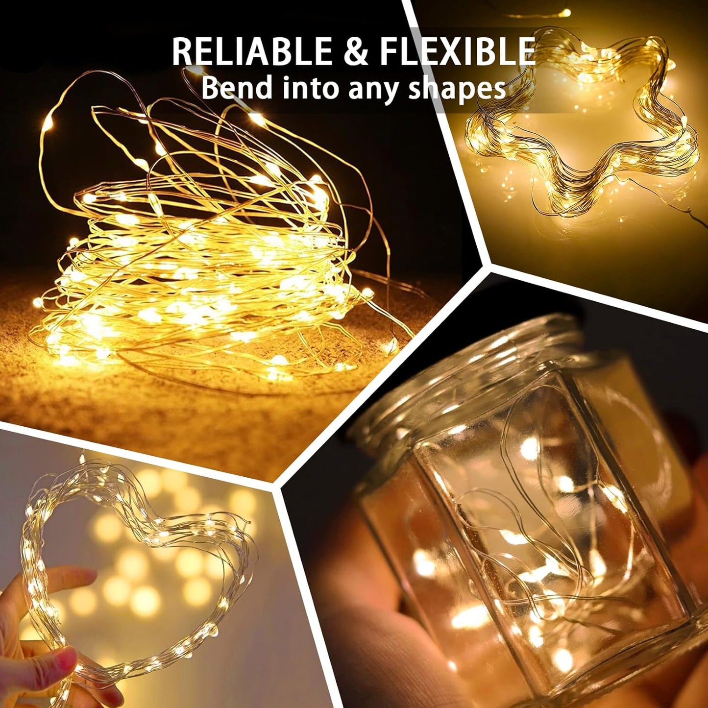 Skiennix 12 Pack Fairy Lights - 7Ft 20 LED Twinkle String Lights | Battery Operated & Waterproof for Weddings, Parties & Home Decor - Warm White