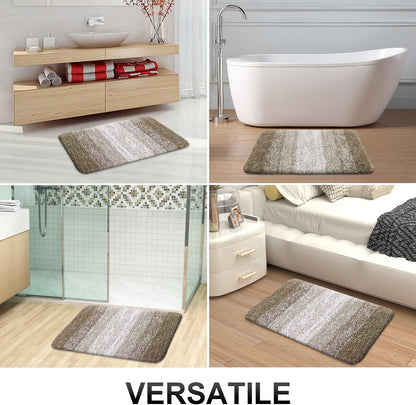 OLANLY Bathroom Runner Rug - Extra Soft Microfiber Mat, Quick Dry & Washable, 59x24, Coffee Color