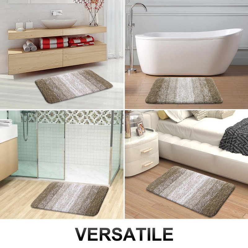 OLANLY Bathroom Rugs Mat 30x20, Extra Soft Absorbent Microfiber Bath Rugs, Rubber Backing, Quick Dry, Machine Washable Bath Mats for Bathroom Floor, Tub and Shower, Home Decor Accessories, Coffee