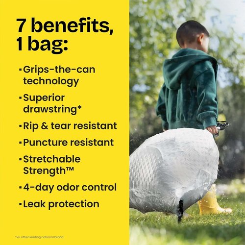 Glad ForceFlex Tall Kitchen Trash Bags - 13 Gallon Gain Lavender with Febreze - 110 Count
