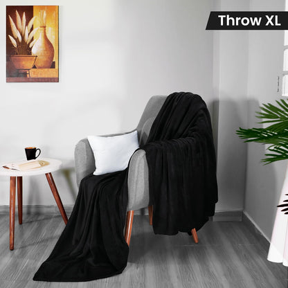 Utopia Bedding Fleece Blanket - XL Ultra Soft & Warm Black Throw (50x70 Inches) | Cozy All-Season Home Decor Gift
