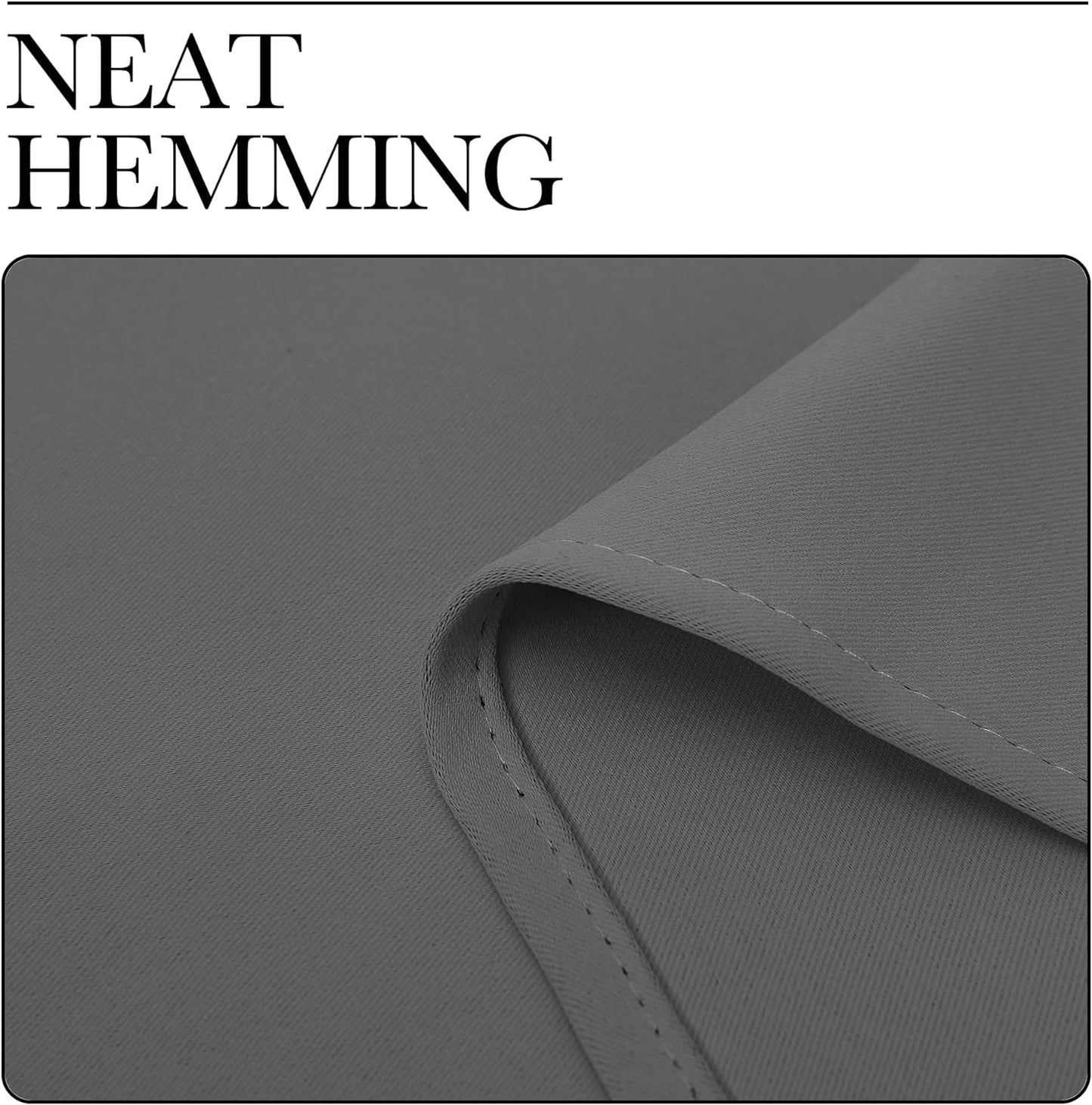 NICETOWN Thermal Insulated Blackout Curtains - Grommet Top Drapes for Hall | 2 Panels, Grey, W42 x L95