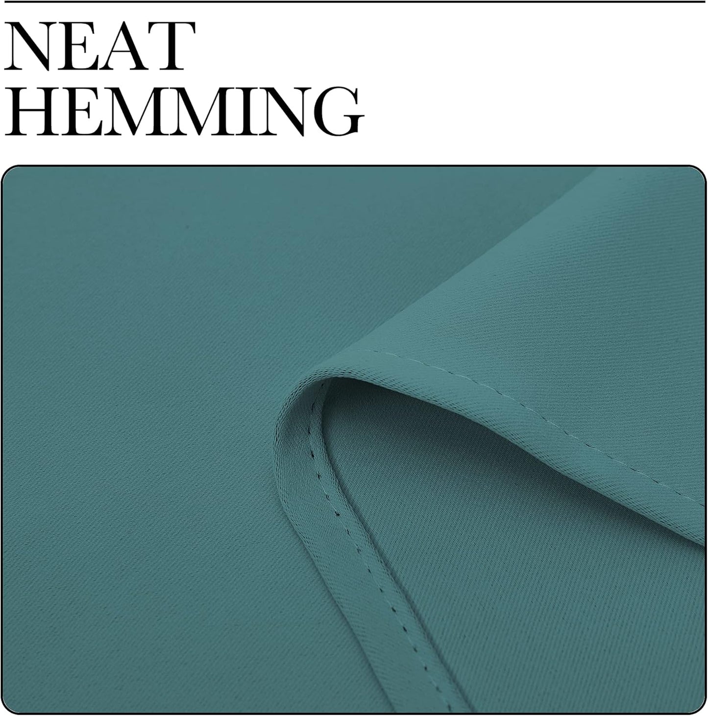 NICETOWN Blackout Curtains for Patio Glass Doors - Sea Teal Privacy Drapes, 42" x 90" (1 Pair)